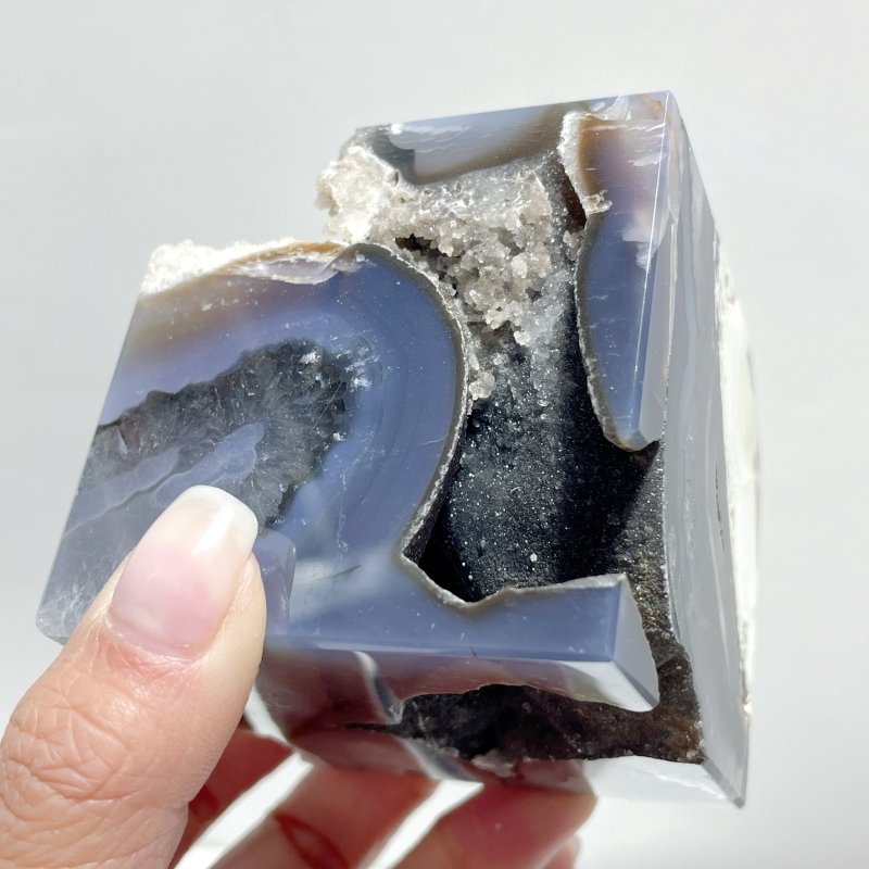 7 Pieces Volcanic Agate Standable Cube (UV - Reactive) - Wholesale Crystals