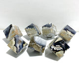 7 Pieces Volcanic Agate Standable Cube (UV-Reactive) -Wholesale Crystals
