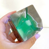 7 Pieces Volcanic Agate Standable Cube (UV-Reactive) -Wholesale Crystals