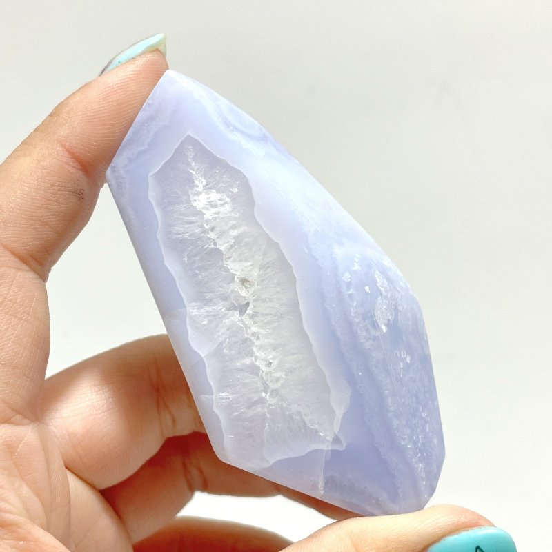 70 Pieces Blue Chalcedony Geode Free Form - Wholesale Crystals