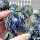 72 Pieces Black Tourmaline Mixed Agate Spheres (Sea Freight Only) -Wholesale Crystals