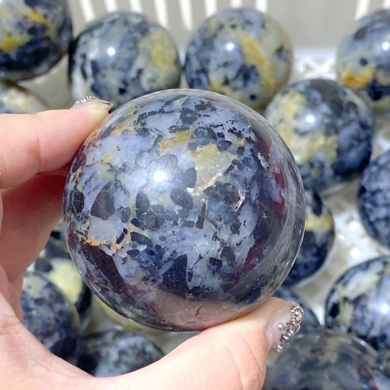 72 Pieces Black Tourmaline Mixed Agate Spheres (Sea Freight Only) -Wholesale Crystals