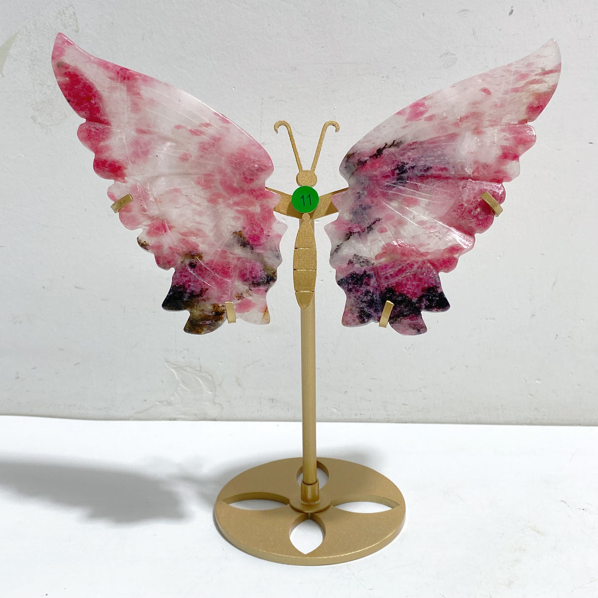 Rhodonite Mixed Quartz Butterfly Wing With Stand Wholesale (No.7-12)