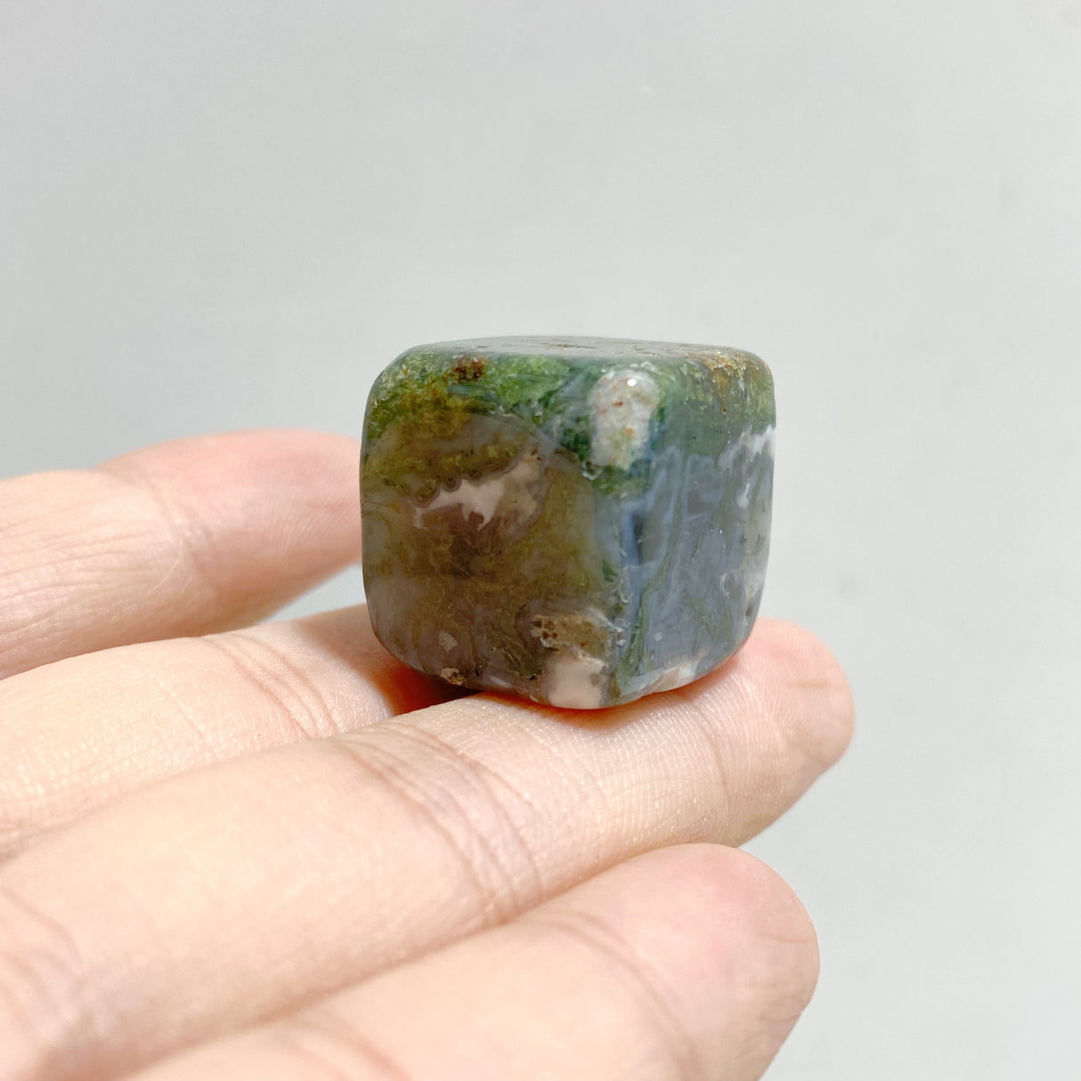 Moss Agate Cube Tumbled Wholesale