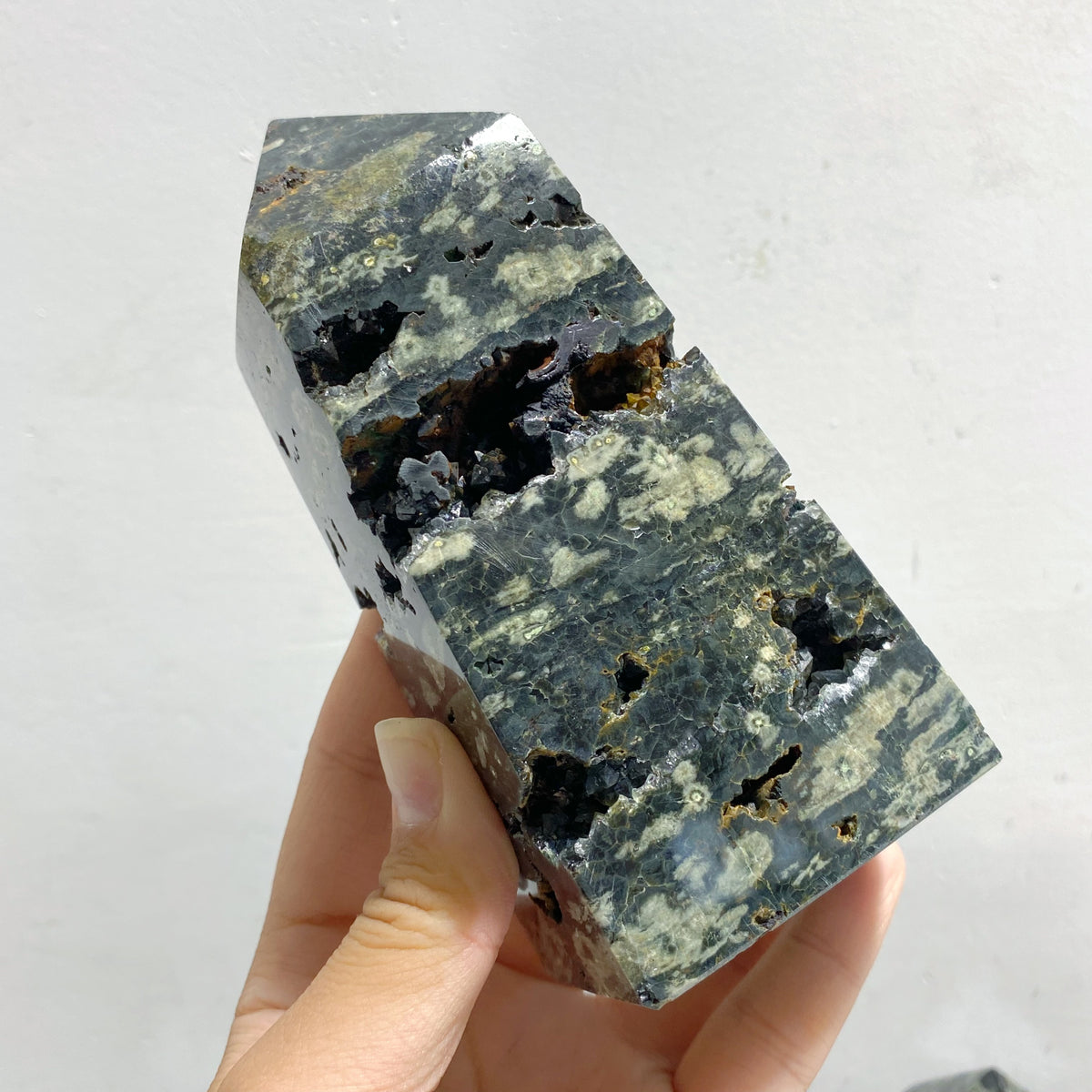 11 Pieces Sea Jasper Druzy Geode Four-sided Points