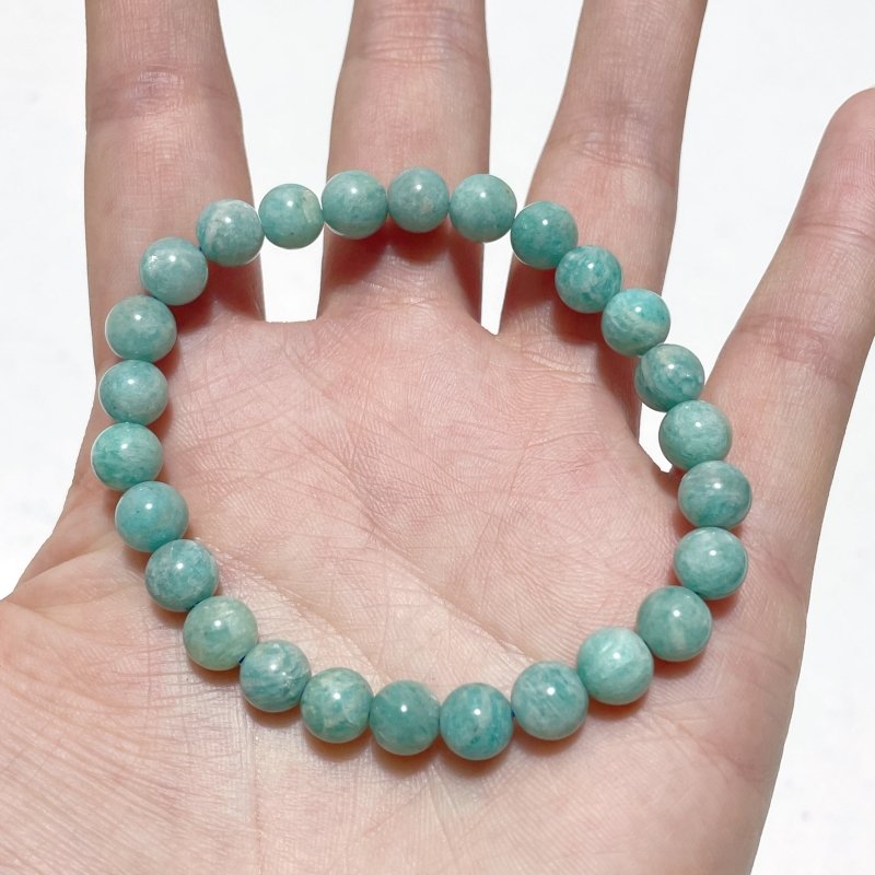 7mm Amazonite Bracelets Wholesale - Wholesale Crystals