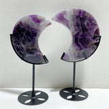 8 Pieces Chevron Amethyst Moon With Stand -Wholesale Crystals