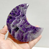 8 Pieces Chevron Amethyst Moon With Stand -Wholesale Crystals