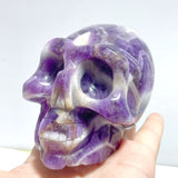 8 Pieces Chevron Amethyst Skull Carving - Wholesale Crystals