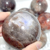 8 Pieces Fire Quartz Mixed Moonstone Spheres - Wholesale Crystals