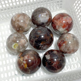 8 Pieces Fire Quartz Mixed Moonstone Spheres - Wholesale Crystals