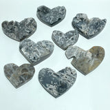 8 Pieces Flash Large Sphalerite Heart Carving - Wholesale Crystals