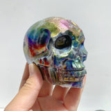 8 Pieces Geode Aura Sphalerite Skull Carving - Wholesale Crystals