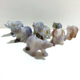 8 Pieces Geode Druzy Agate Bear Carving - Wholesale Crystals