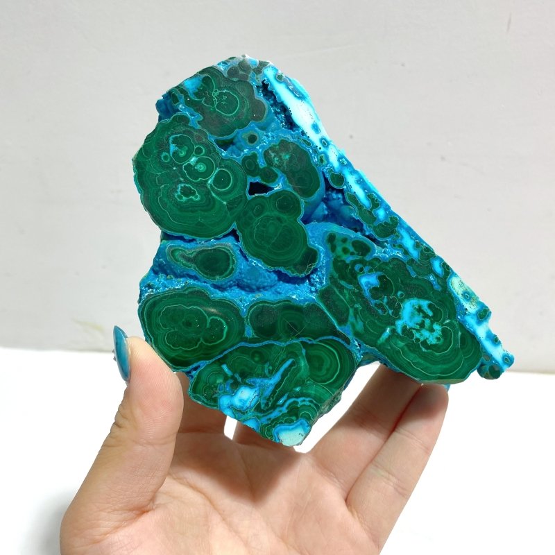 8 Pieces High Quality Chrysocolla Mixed Malachite Slab Specimen 12 - Wholesale Crystals