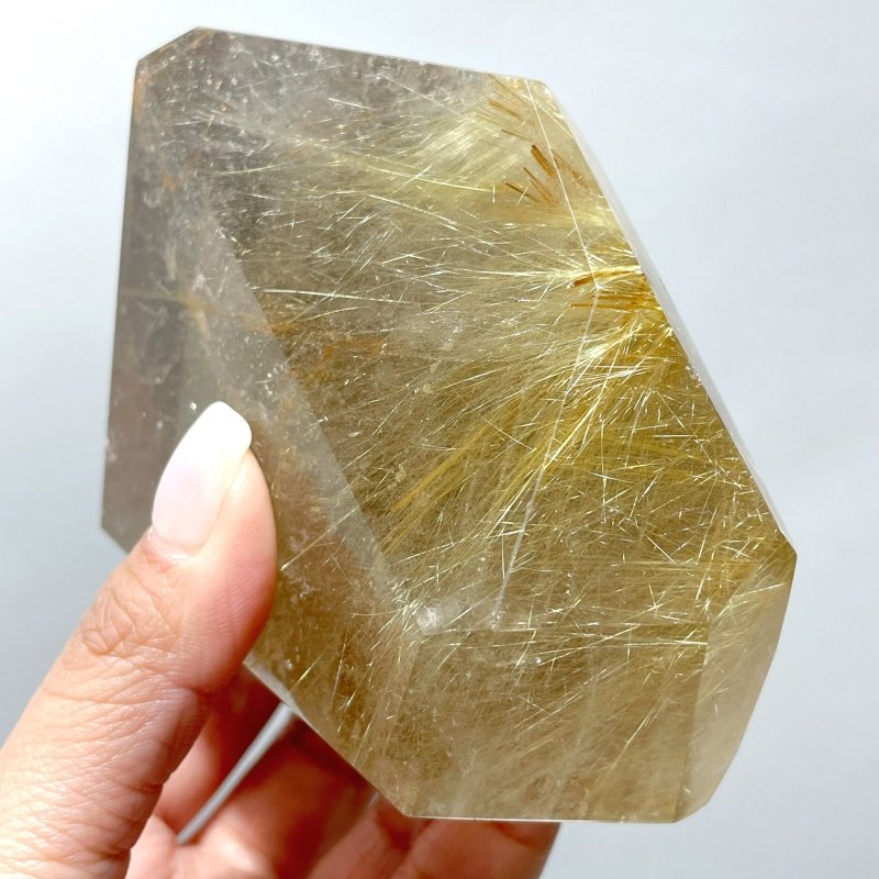 8 Pieces High Quality Gold Rutile Quartz Crystal Free Form - Wholesale Crystals