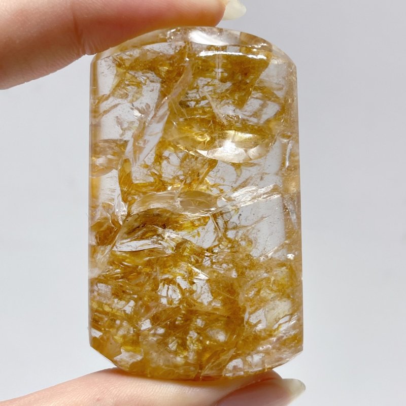 8 Pieces High Quality Golden Hematoid Crystal Square Shape - Wholesale Crystals