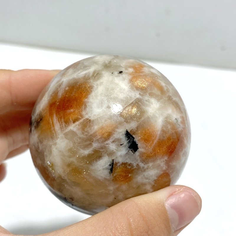 8 Pieces High Quality Sunstone Spheres - Wholesale Crystals