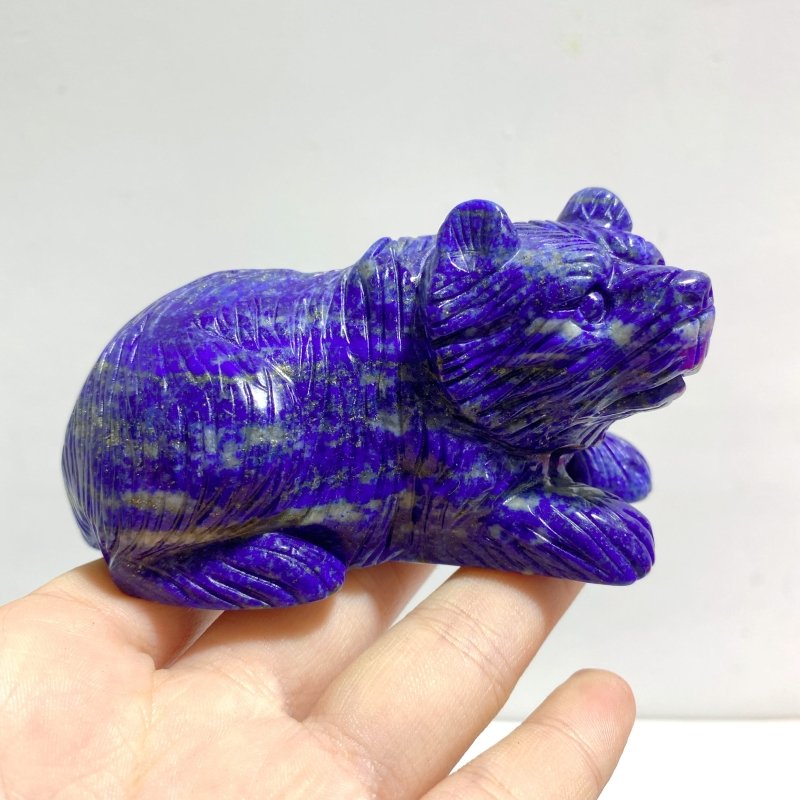 8 Pieces Lapis Lazuli Bears Carving - Wholesale Crystals