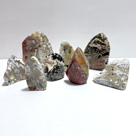 8 Pieces Large 8th Vein Ocean Jasper Free Form Home Decor - Wholesale Crystals