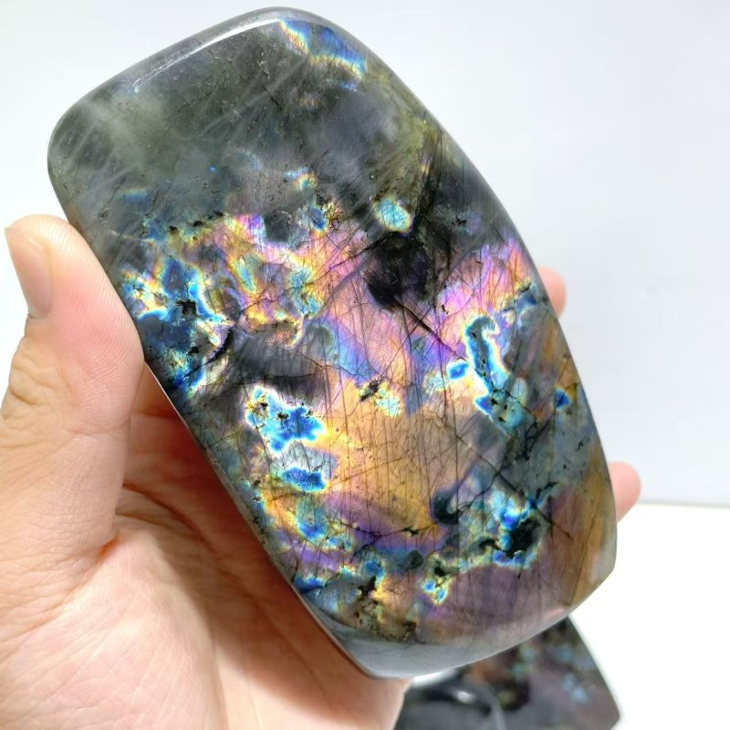 8 Pieces Large Beautiful Polished Purple Blue Labradorite Free Form - Wholesale Crystals