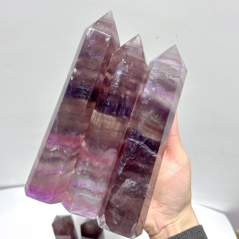 8 Pieces Large Colorful Fluorite Tower - Wholesale Crystals