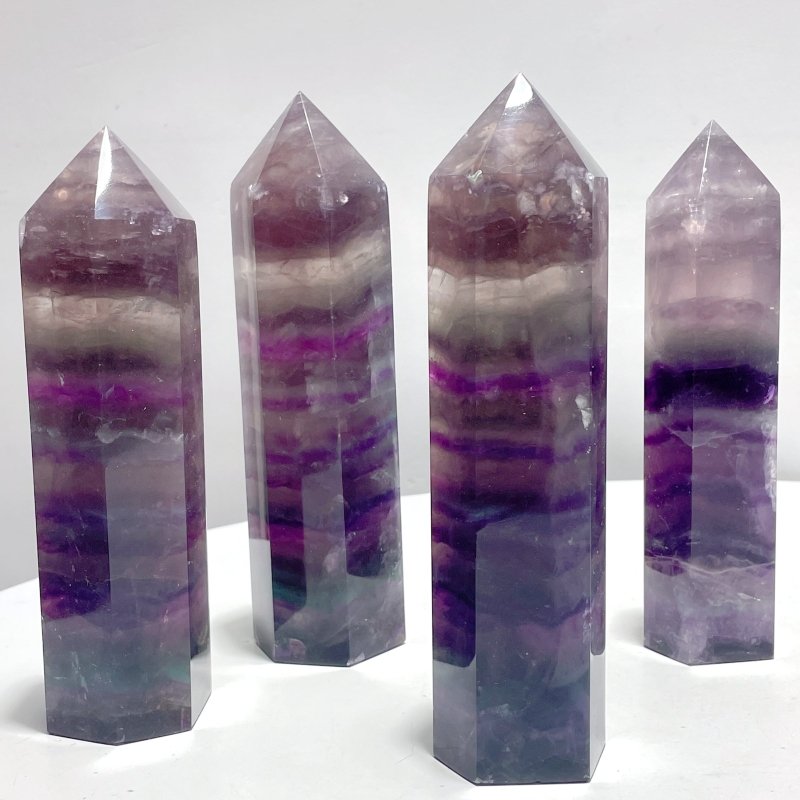 8 Pieces Large Colorful Fluorite Tower - Wholesale Crystals