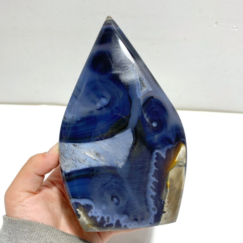 8 Pieces Large Volcano Agate Arrow Head Shape (UV - Reactive) - Wholesale Crystals
