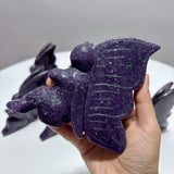 8 Pieces Lepidolite Butterfly Fairy Carving - Wholesale Crystals