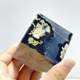 8 Pieces Volcanic Agate Standable Cube (UV - Reactive) - Wholesale Crystals