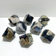 8 Pieces Volcanic Agate Standable Cube (UV - Reactive) - Wholesale Crystals