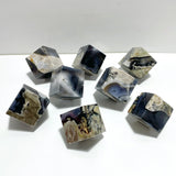 8 Pieces Volcanic Agate Standable Cube (UV - Reactive) - Wholesale Crystals