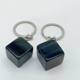 8 Types Cube Keychain Wholesale Howlite Dragon Blood Stone Moss Agate -Wholesale Crystals