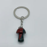 8 Types Mini Mushroom Keychain Wholesale Rhodonite Carnelian Lapis Lazuli -Wholesale Crystals
