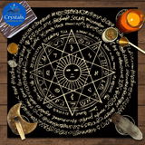 8 Vintage Rune Pentagram Tarot Tablecloth - Wholesale Crystals