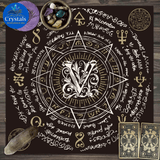 8 Vintage Rune Pentagram Tarot Tablecloth - Wholesale Crystals