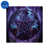 8 Vintage Rune Pentagram Tarot Tablecloth - Wholesale Crystals