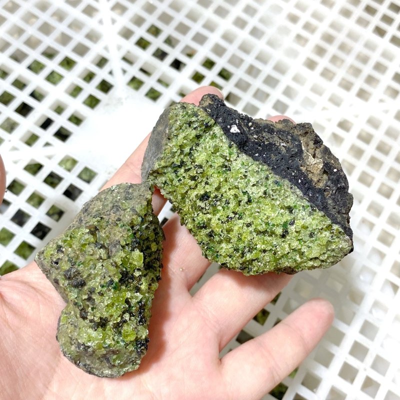 89 Pieces Raw Peridot Stone (Sea Freight Only) -Wholesale Crystals