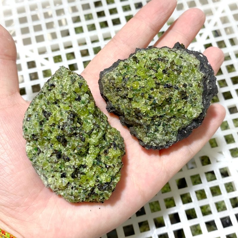 89 Pieces Raw Peridot Stone (Sea Freight Only) -Wholesale Crystals