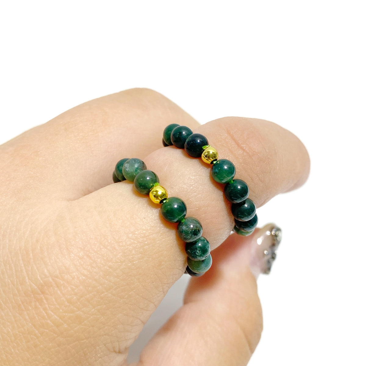 21 Types Crystal Beaded Rings Wholesale Tiger Eye Blue Aventurine