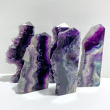 5 Pieces Rainbow Fluorite Raw Side Tower