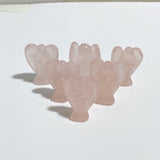 10 Types Mini Angel Carving Rose Quartz Moss Agate