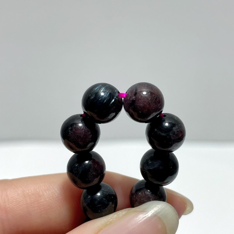 8mm Garnet Mixed Astrophyllite Bracelets Wholesale - Wholesale Crystals