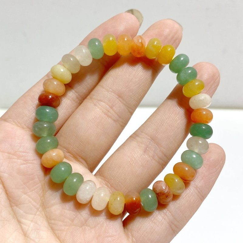 8mm Green Aventurine Yellow Aventurine Mixed White Agate Bracelets Wholesale -Wholesale Crystals