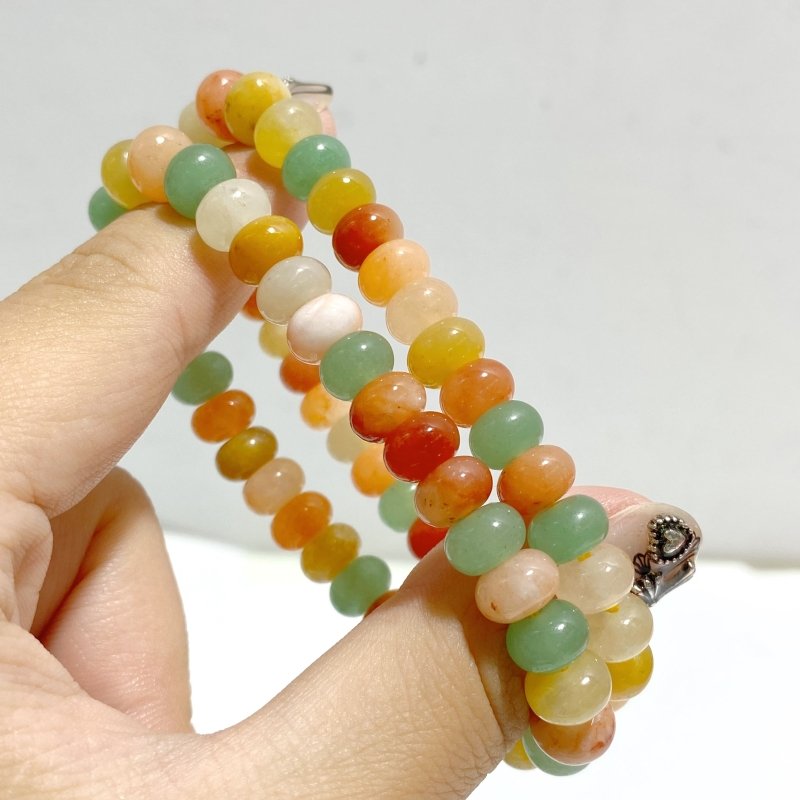 8mm Green Aventurine Yellow Aventurine Mixed White Agate Bracelets Wholesale -Wholesale Crystals