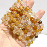 8mm Hematoid Quartz Golden Fire Quartz Bracelets Wholesale - Wholesale Crystals