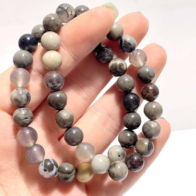 8mm Volcano Agate Bracelet Wholesale(UV - Reactive) - Wholesale Crystals