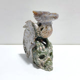 8th Vein Ocean Jasper Flying Dragon With Skull Carving - Wholesale Crystals