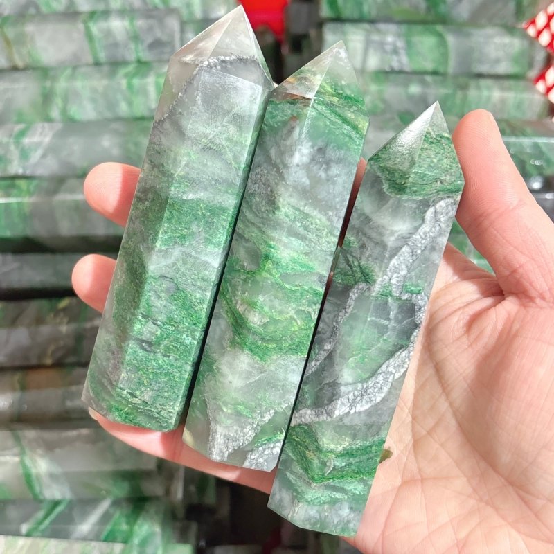 9 - 11cm Africa Jade Point Tower Wholesale - Wholesale Crystals