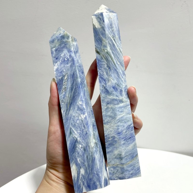 9 Pieces Beautiful Large Blue Kyanite Tower - Wholesale Crystals